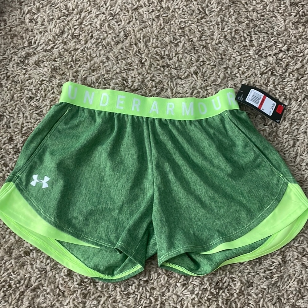 Green under armor shorts